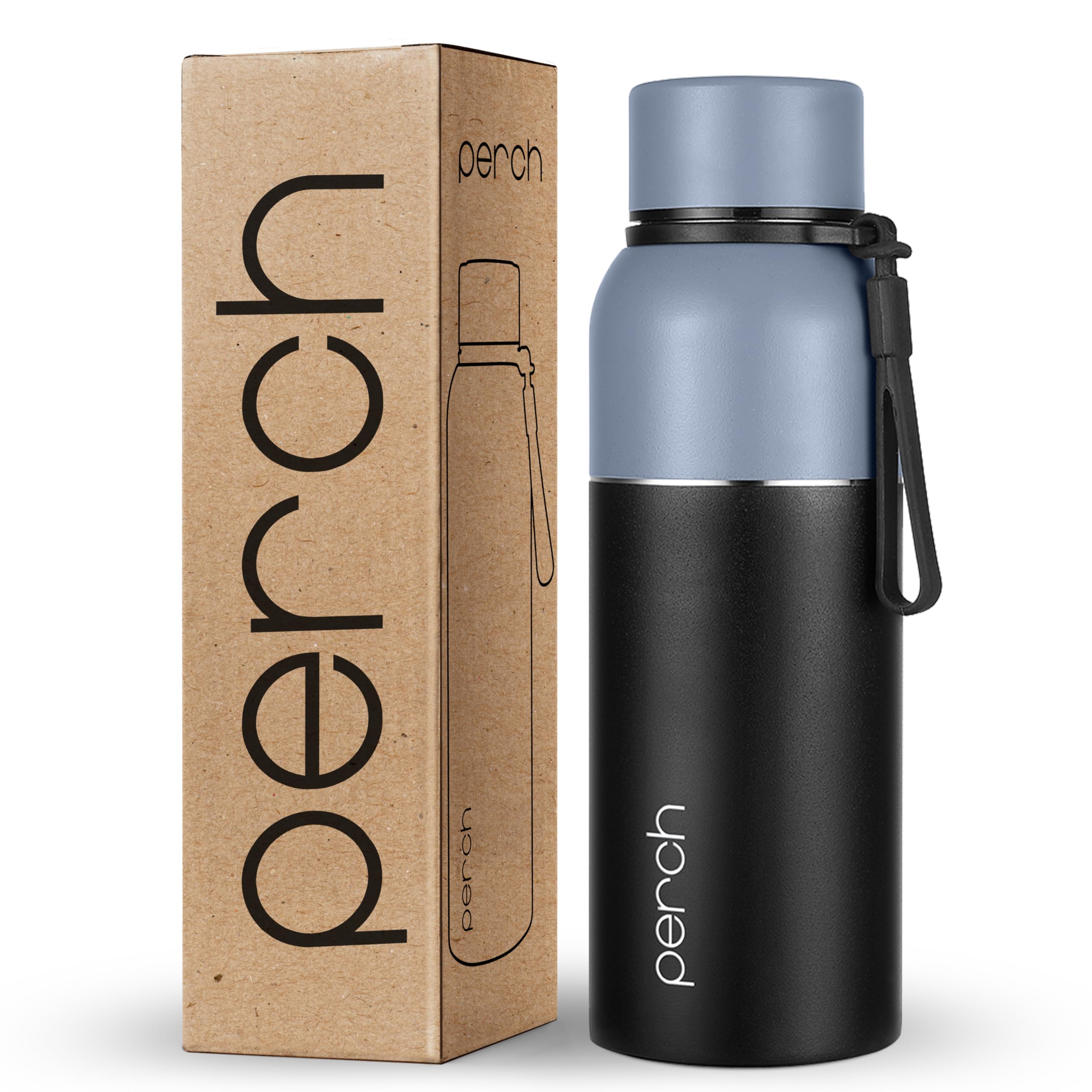 Perch Zenith Christmas Edition | Triple-Layer Vacuum Insulated 3D Printed Bottle | Hot and Cold Stainless Steel Water Bottle 720ml | ISI Certified, Leakproof & BPA-Free|Gift for All |Midnight Crossing
