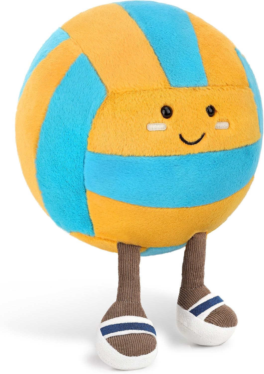 Cute Volleyball Stuffed Animal, 11.2 inches Volleyball Stuffed Toy, Soft Volleyball Plush with Legs Sports Throw Pillow, Funny Sports Volleyball GIF for Kids Boys Girls (Volleyball)