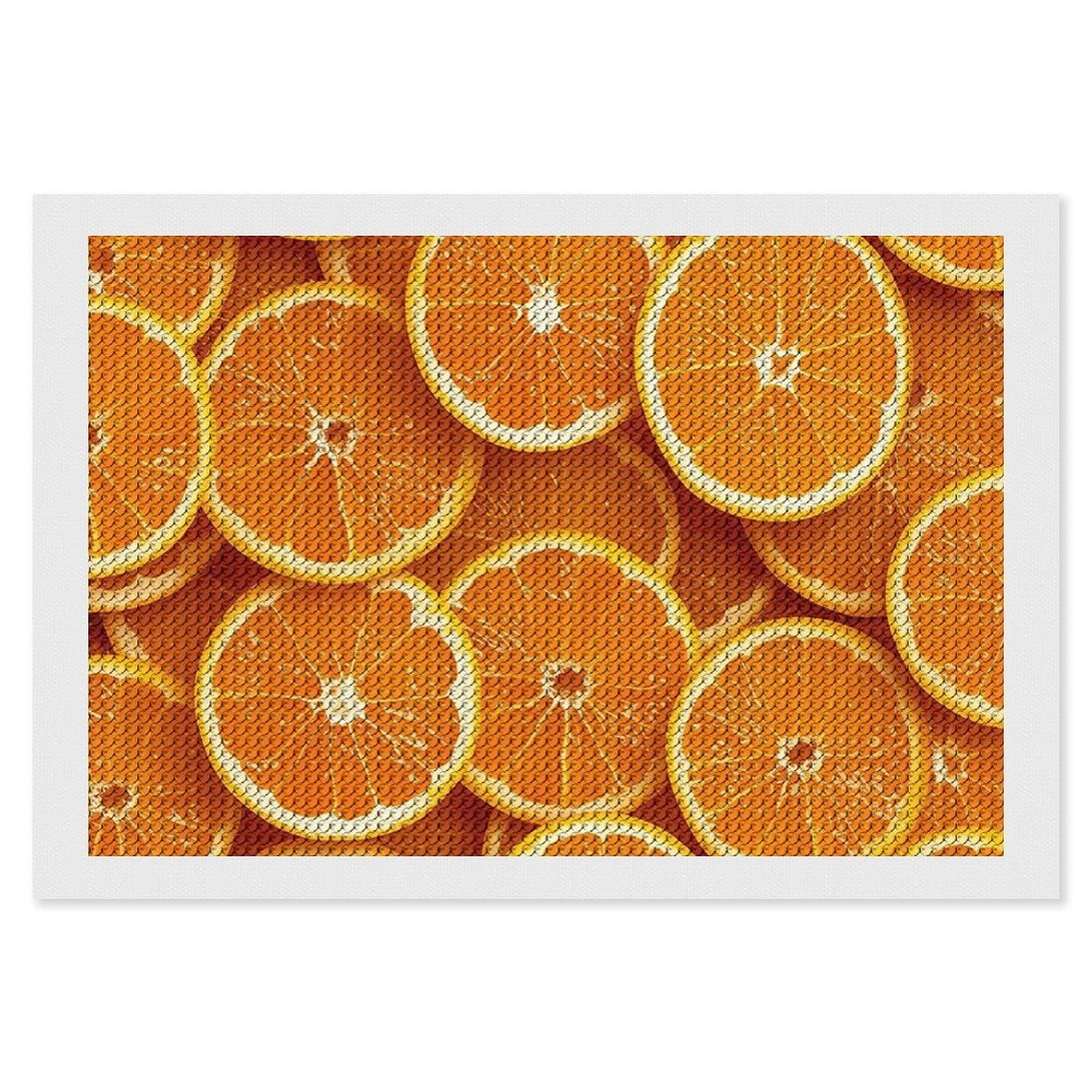 NONHAI Diamond Painting Kits for Adults - DIY Diamond Art Kits for Beginners - Full 5D Paint Drill Diamond Dots Paintings- Orange Slices Diamonds Pictures Gem Art and Craft Wall Decor 8"x12"