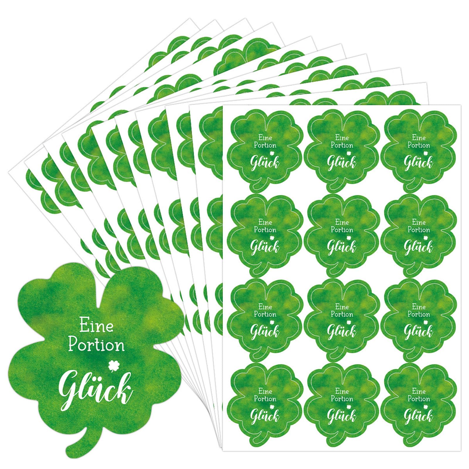 TFAOYS 120Pcs Clovers Decorative Stickers Self-Adhesive Labels for Wrapping, Scrapbooks, Envelopes, Party Decorations Decorative Giftwrap Sticker=