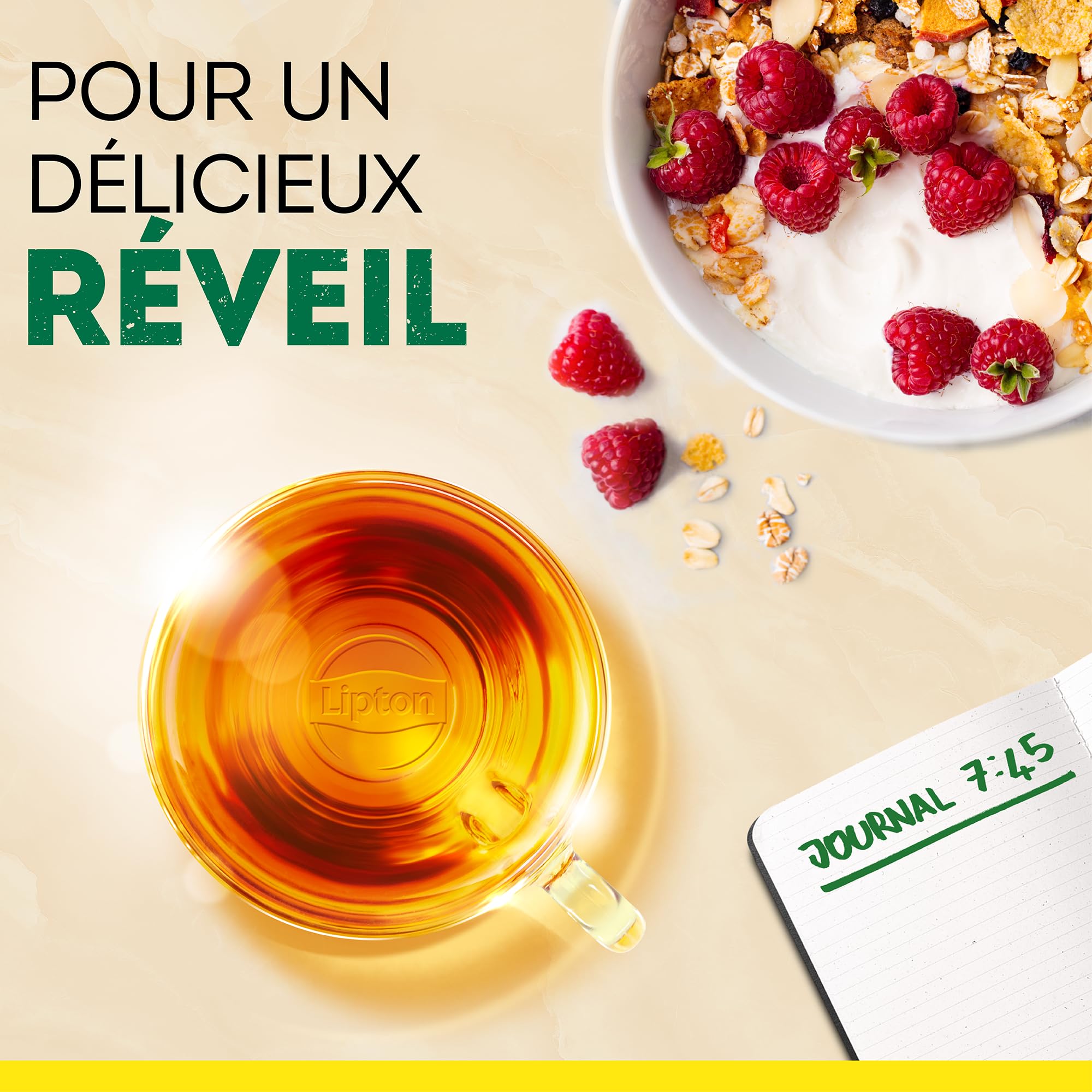 LIPTON Caja de 100 bolsas de té amarillo