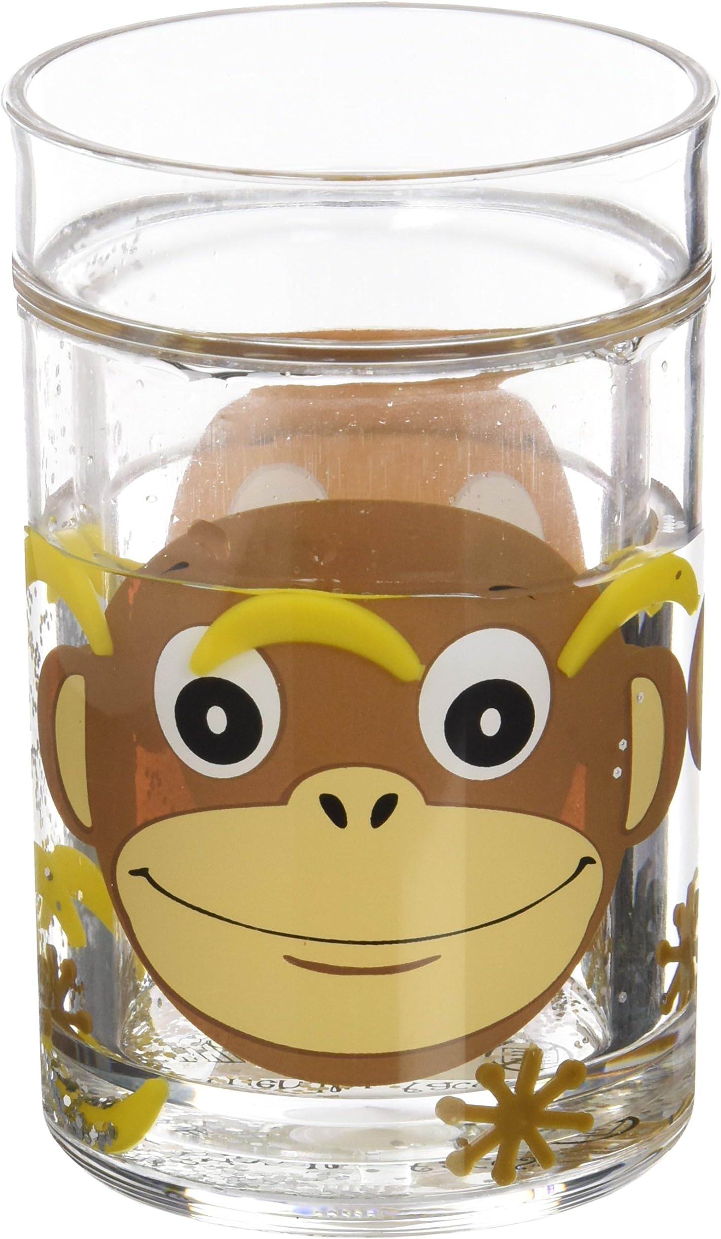 Epicurean Europe 10.5 x 7 cm Acrylic SAN Brown Monkey Design Floatie Tumbler, Clear