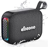 Portable Bluetooth Speaker Waterproof Wireless: IPX5 HD Sound Up to 24H Playtime, Birthday White Elephant Gifts Stocking Stuffers for Adults Teens Women Men, Cool Electronics for Outdoor Travel-Black