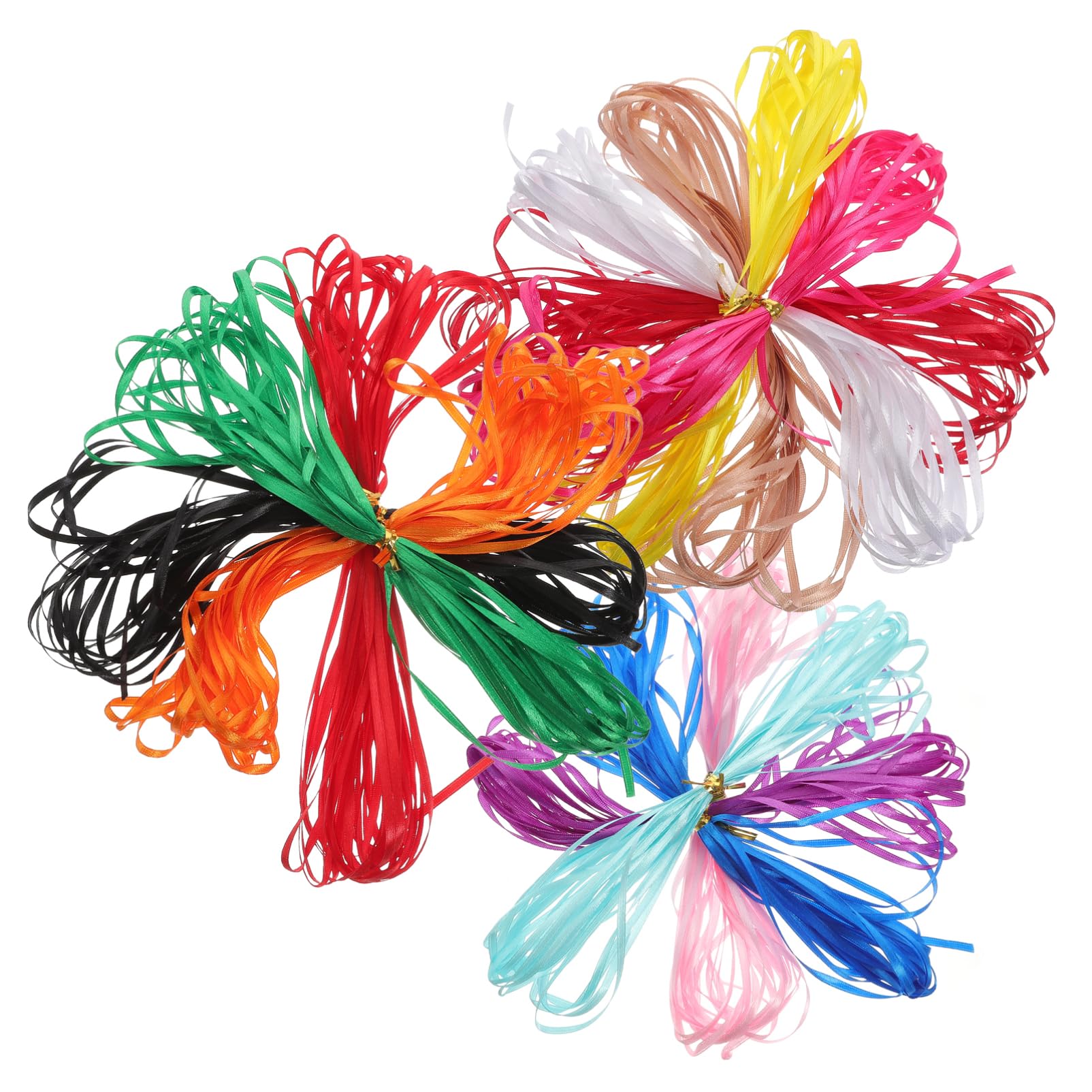 TEHAUX 65rollen Bunte Dekorationsbänder Satinbänder Für Bastelarbeiten Geschenkverpackung Und Kreative Arrangements Lang Für Hochzeiten Und Feiern