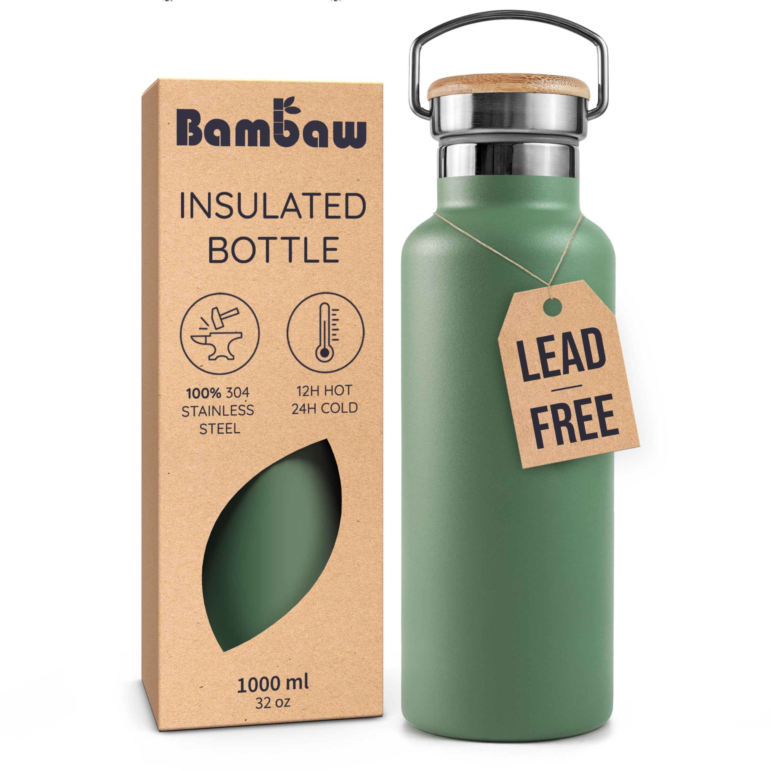 Bambaw 32oz Insulated Water Bottle
