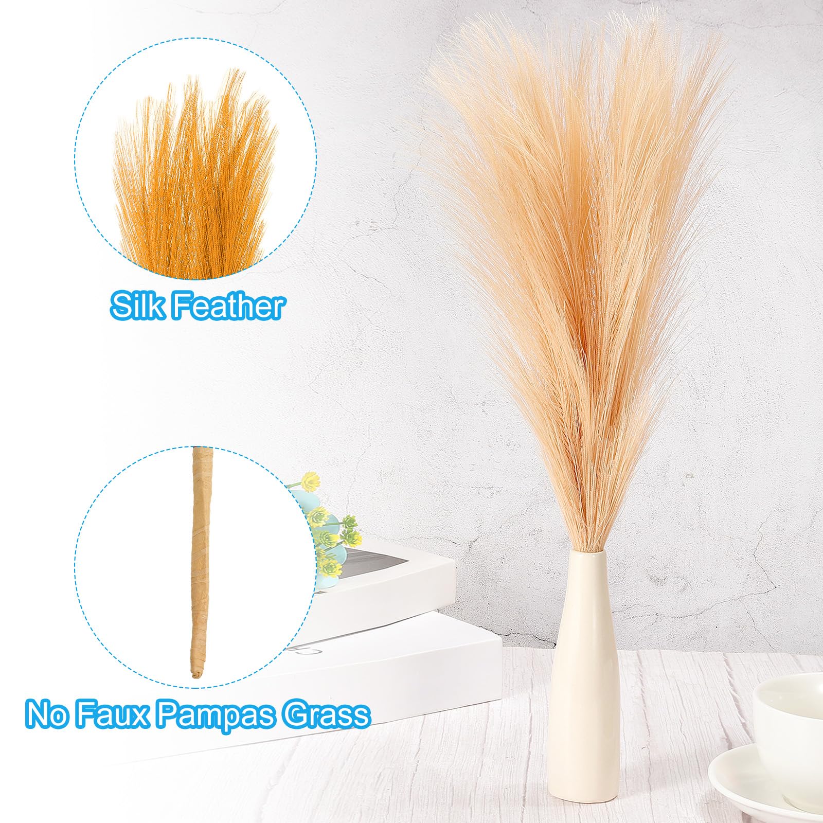 PATIKIL 17 Inch Faux Pampas Grass - Image 4
