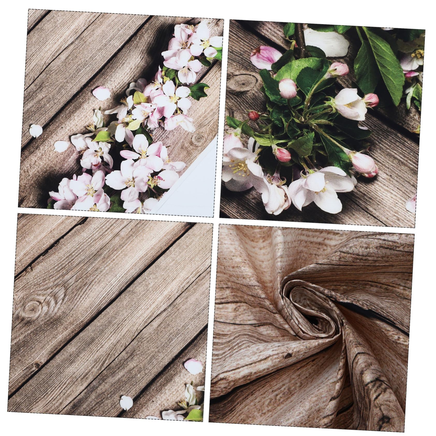 Hemobllo 3pezzi Tapestry Per Foto Con Motivo Legno e Fiori Sfondo Decorativo Per Feste e Casa Ottimo Per Servizi Fotografici e Decorazioni Domestiche