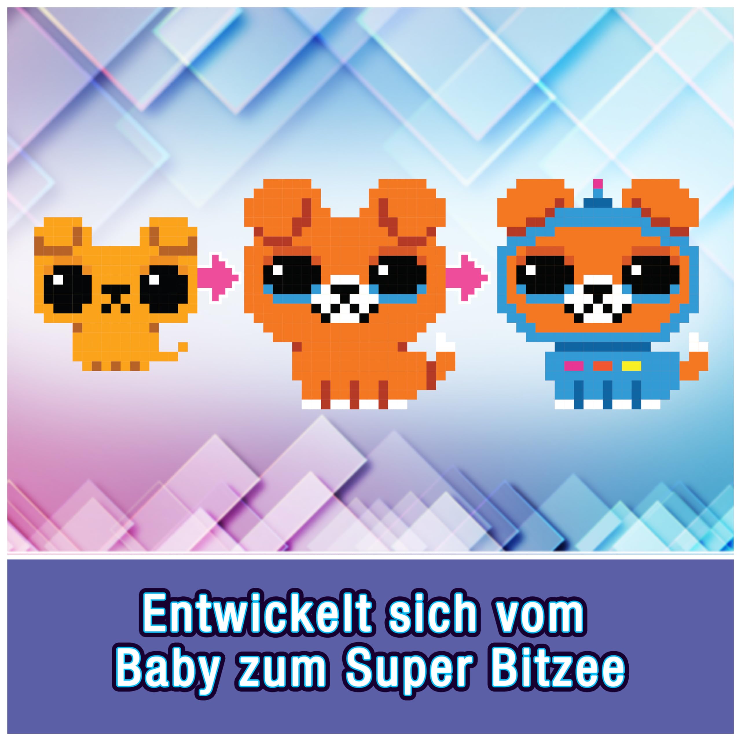 Bitzee - 15 Digitale Haustiere zum Anfassen, interaktives Spielzeug mit 15 virtuellen elektronischen Tieren, die auf Bewegung und Berührung reagieren, lila, ab 5 Jahren