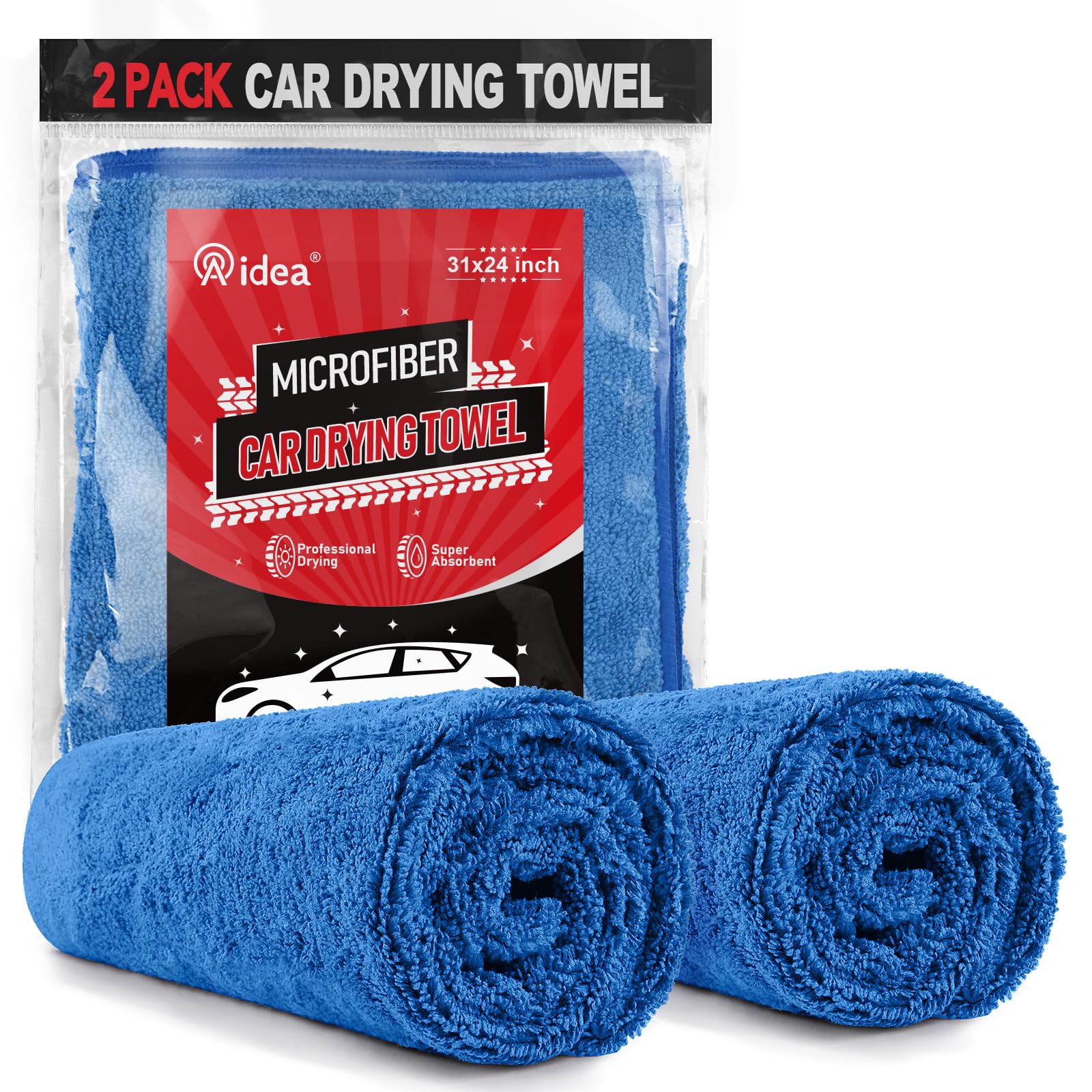 Amazon.com: AIDEA Microfiber Towels for Cars-2PK, Large