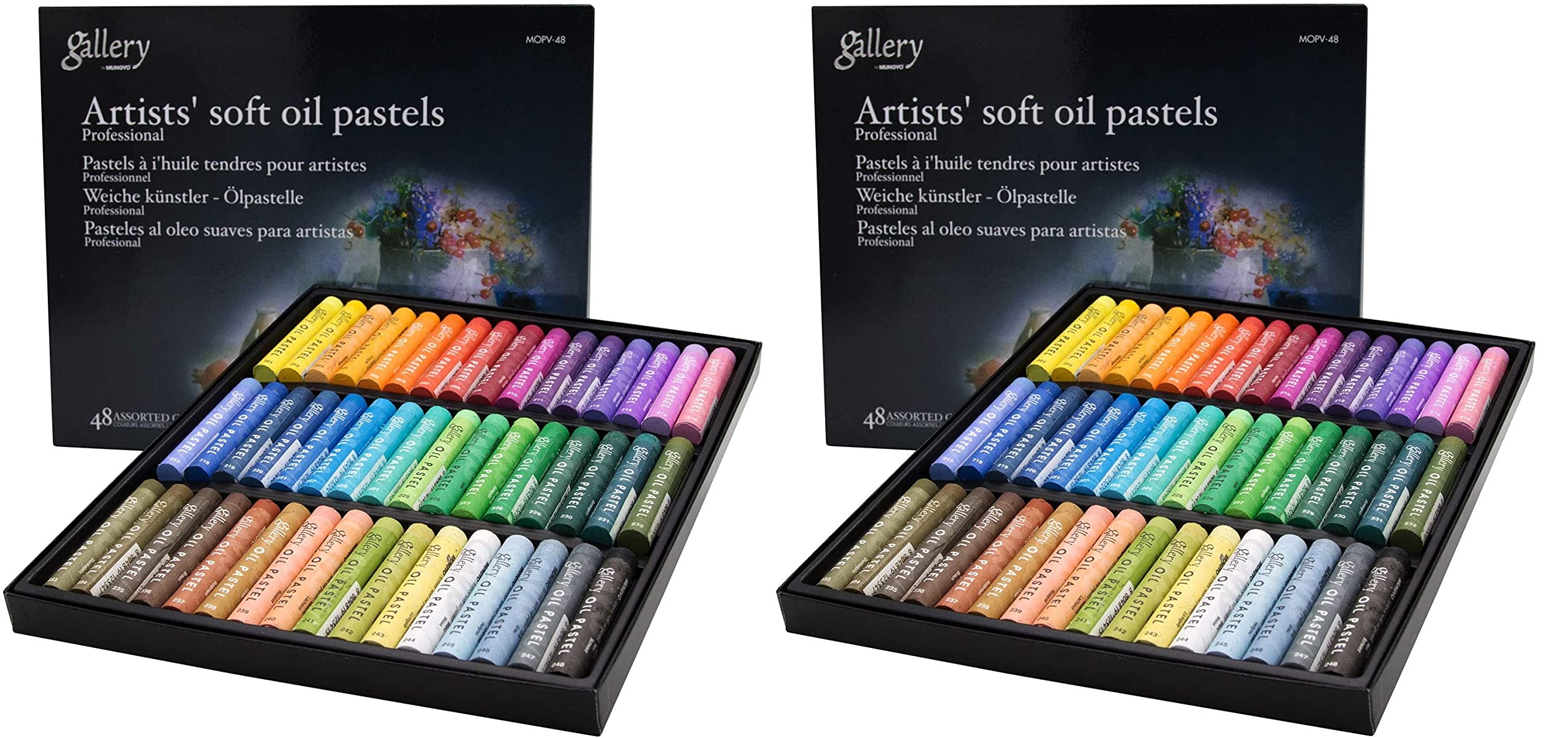 Mungyo Gallery Soft Oil Pastels Set of 48 - Assorted Colors 2 Pack