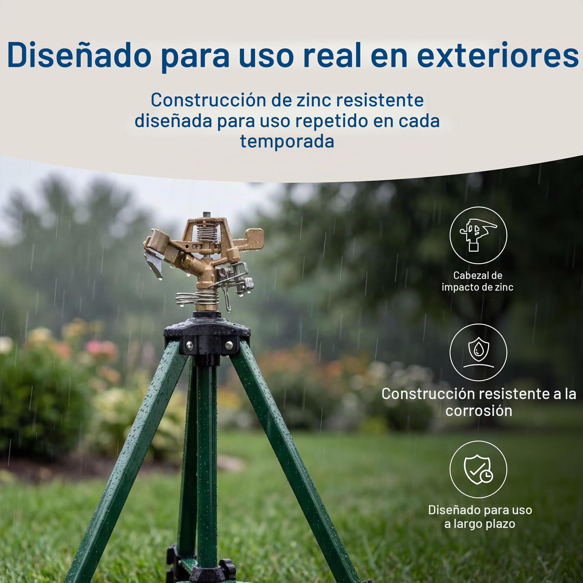 Orbit 56667N Zinc Impact Sprinkler on Tripod Base