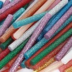 KEILEOHO 140 PCS Colored Glitter Hot Melt Glue Sticks, 14 Colors Mini Glue Sticks, Mini Hot Glue Sticks for Arts Crafts, Home General Repair, Holiday Gift Crafts