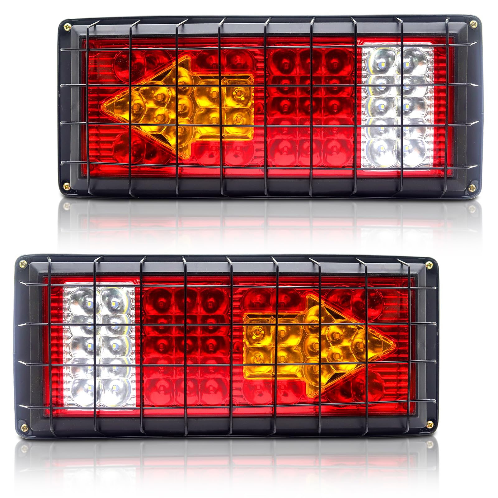 Luces traseras LED universales para remolque, camión, coche, barco, autobús (flecha cuadrada)