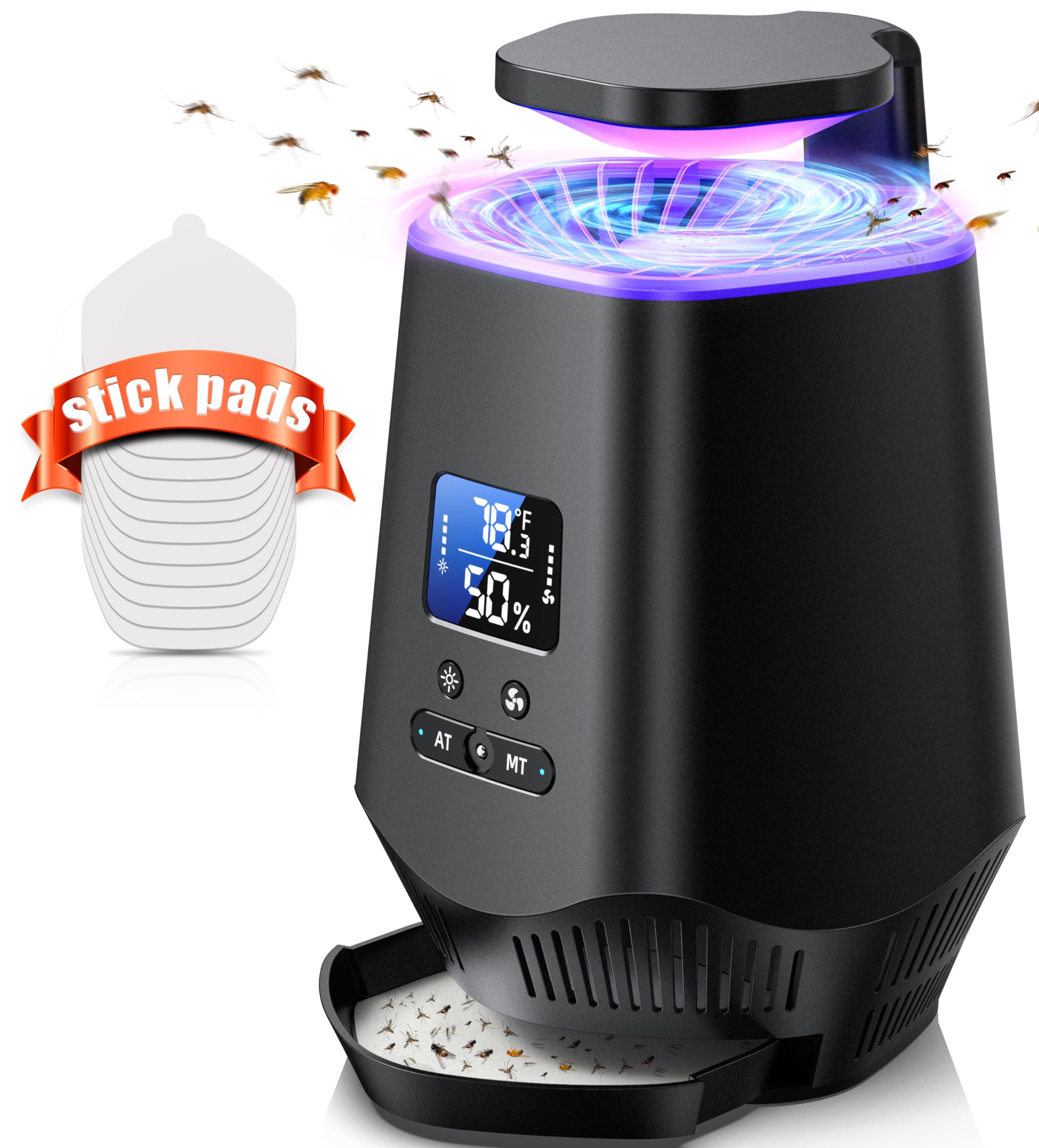 Fruit Fly Traps for Indoors, Fooxem 2 in 1 Fruit Fly Trap for Home, Gnat Traps for House Indoor 123456789