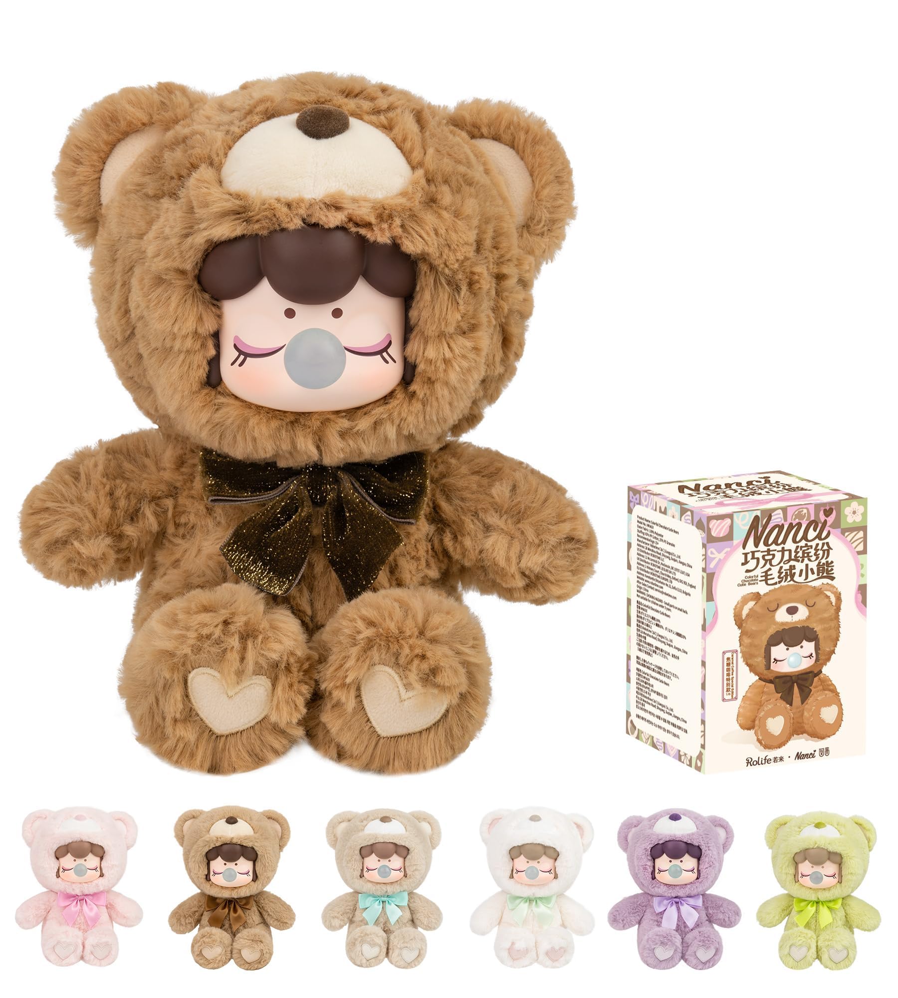 Rolife Nanci Figura d'Azione Orso di Peluche Colorato al Cioccolato Cutie Box Sorpresa Collezione