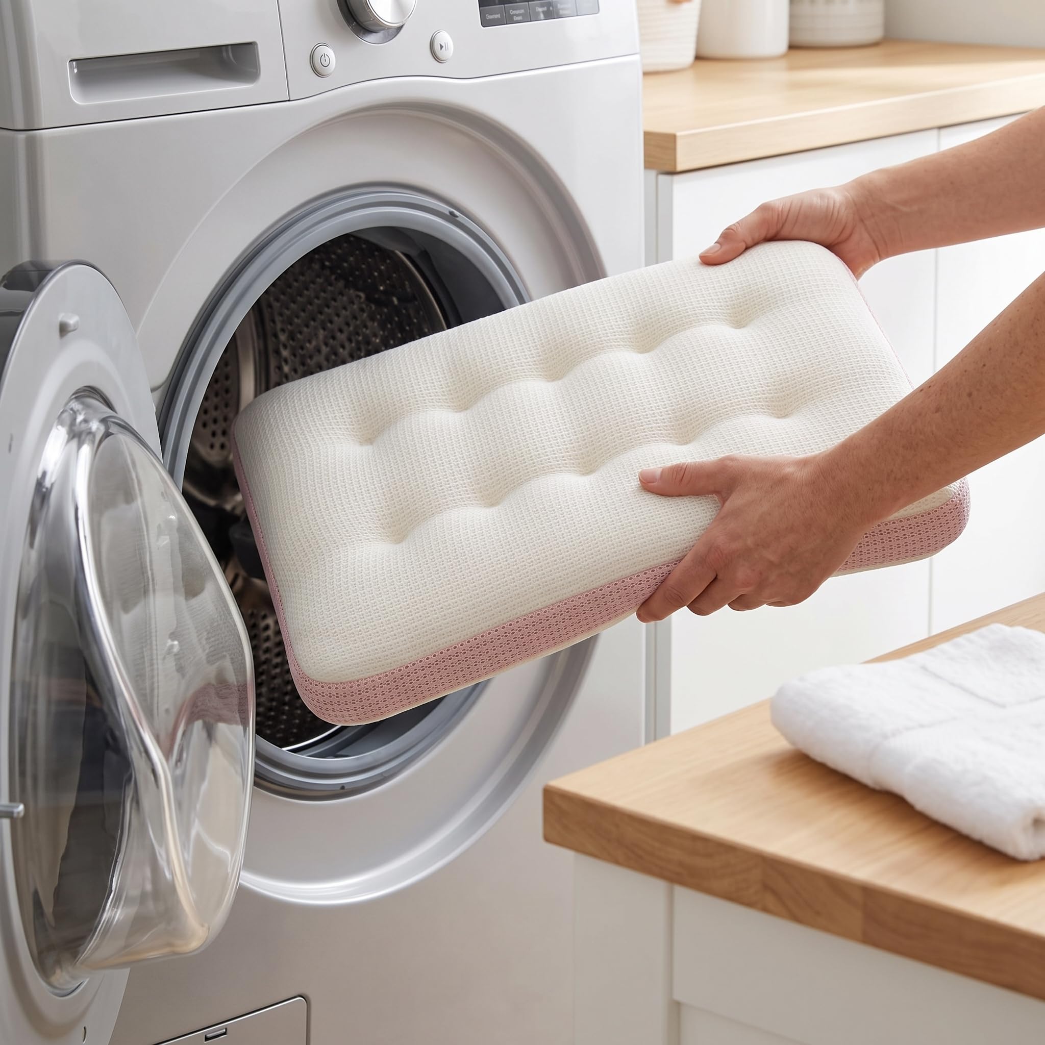 Almohada Rectangular Viaje 3D Air - Transpirable y Antibacteriana - para