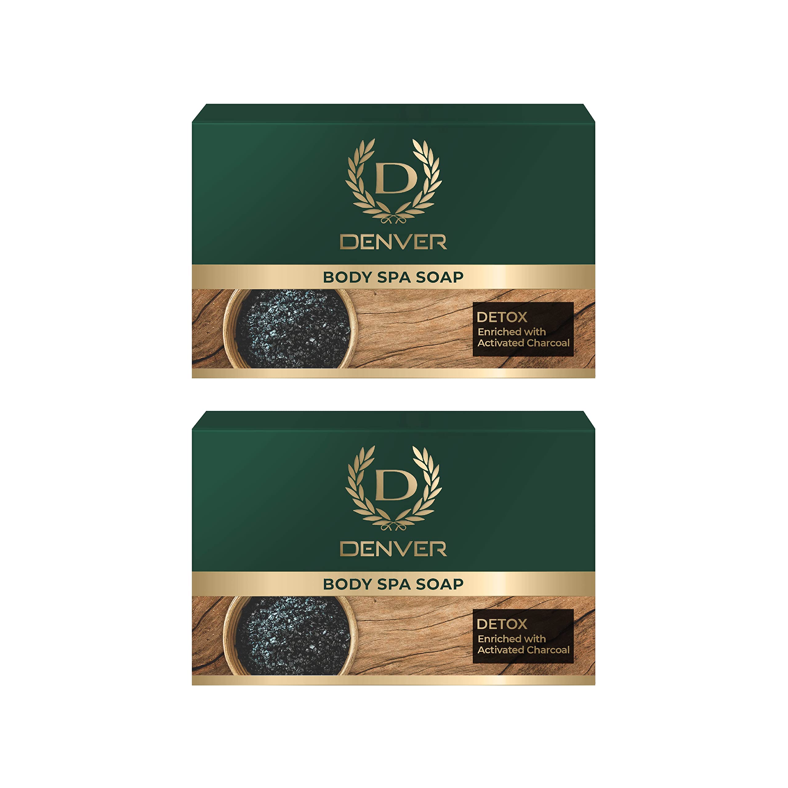 DENVER Detox Body Spa Soap -125GM Each (Pack of 2) | Enriched With Activated Charcoal | Deep Clean Bathing Soap and Anti-pollution Effect-image-2