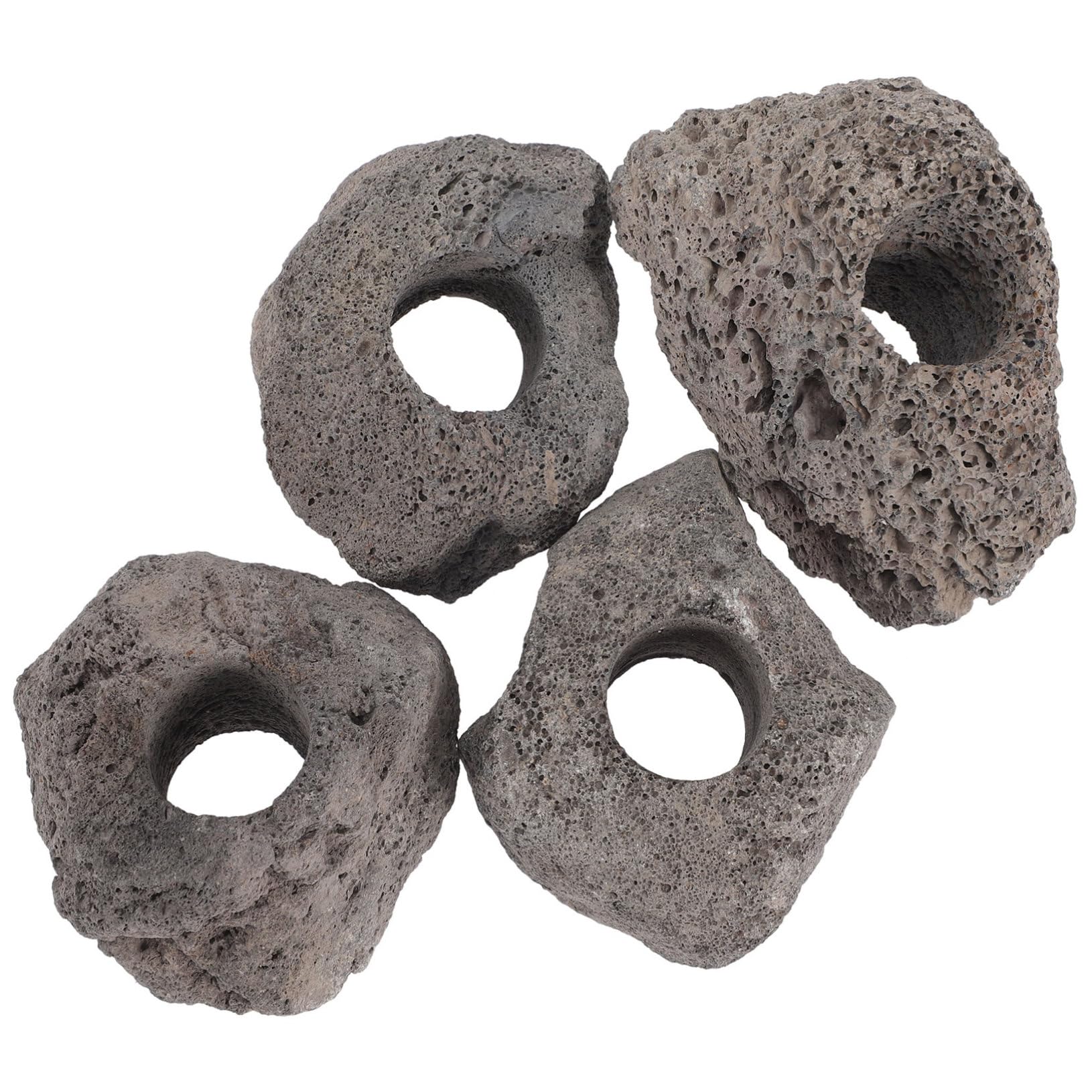 Aquarium Planten Potten | 4 Stuks Vulkanische Steen - Plant Gewichten