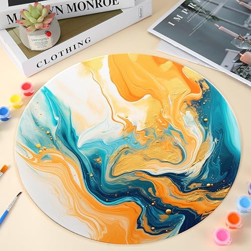 Miniatura 5 de Beeveer 5 hojas acrílicas redondas de 18 pulgadas, círculo acrílico transparente de 14 pulgadas de diámetro, hoja acrílica redonda de disco de