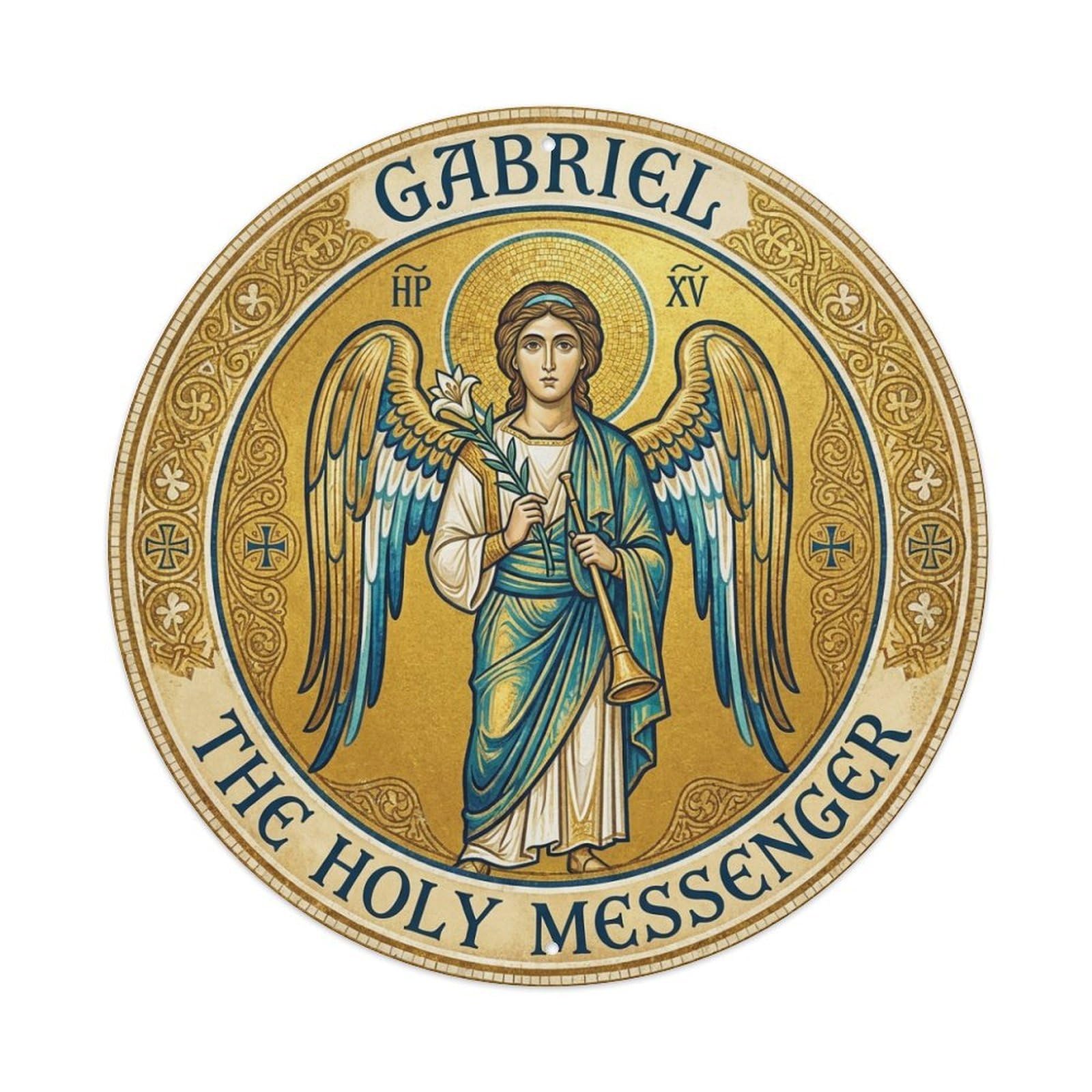 Archangel Gabriel Annunciation The Holy Messenger Metal Tin Sign
