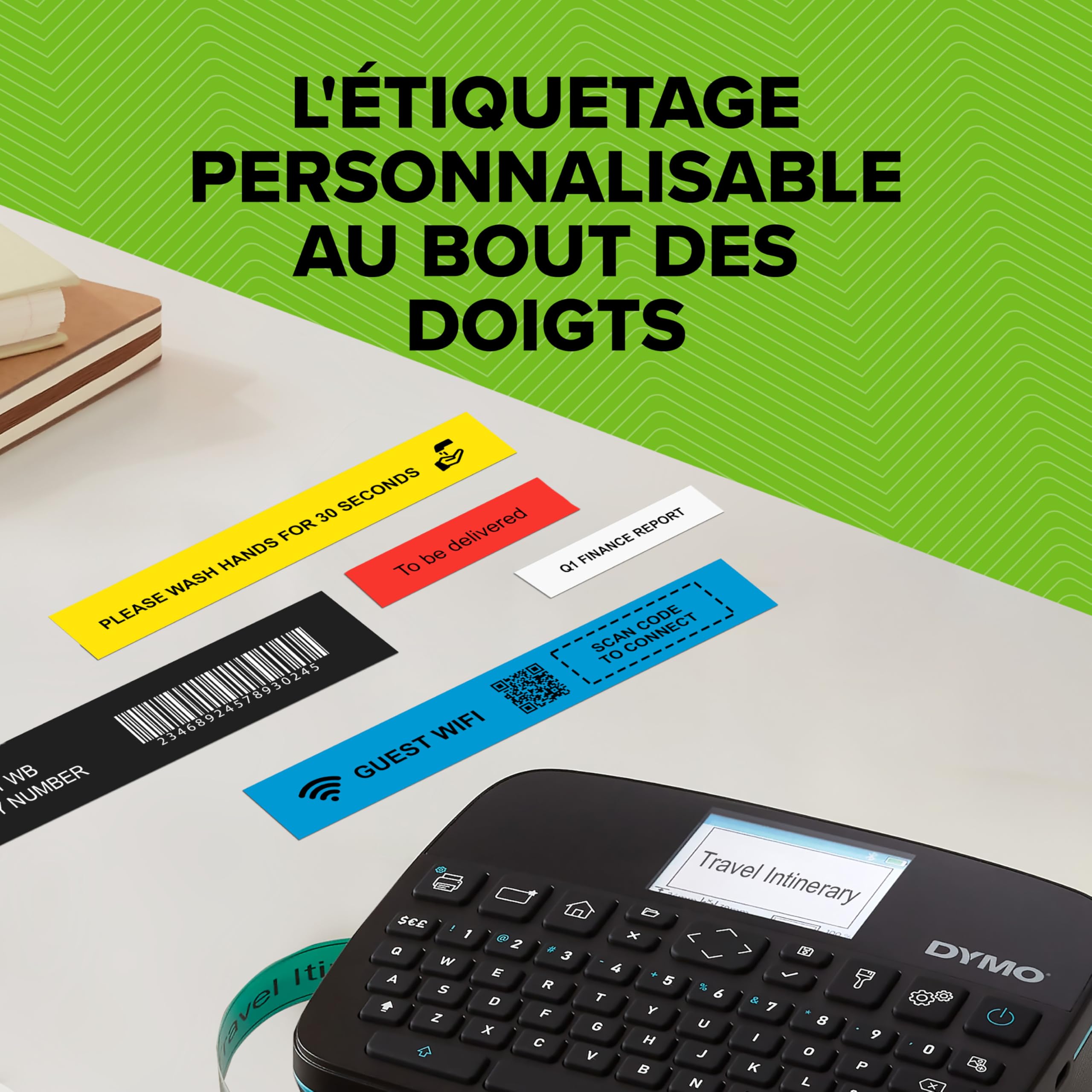 DYMO LabelManager Executive 640 CB Etikettendrucker mit Transportkoffer und 3 D1-Kassetten | Kompakter Etikettendrucker mit AZERTY-Tastatur | Bluetooth und USB Konnektivität