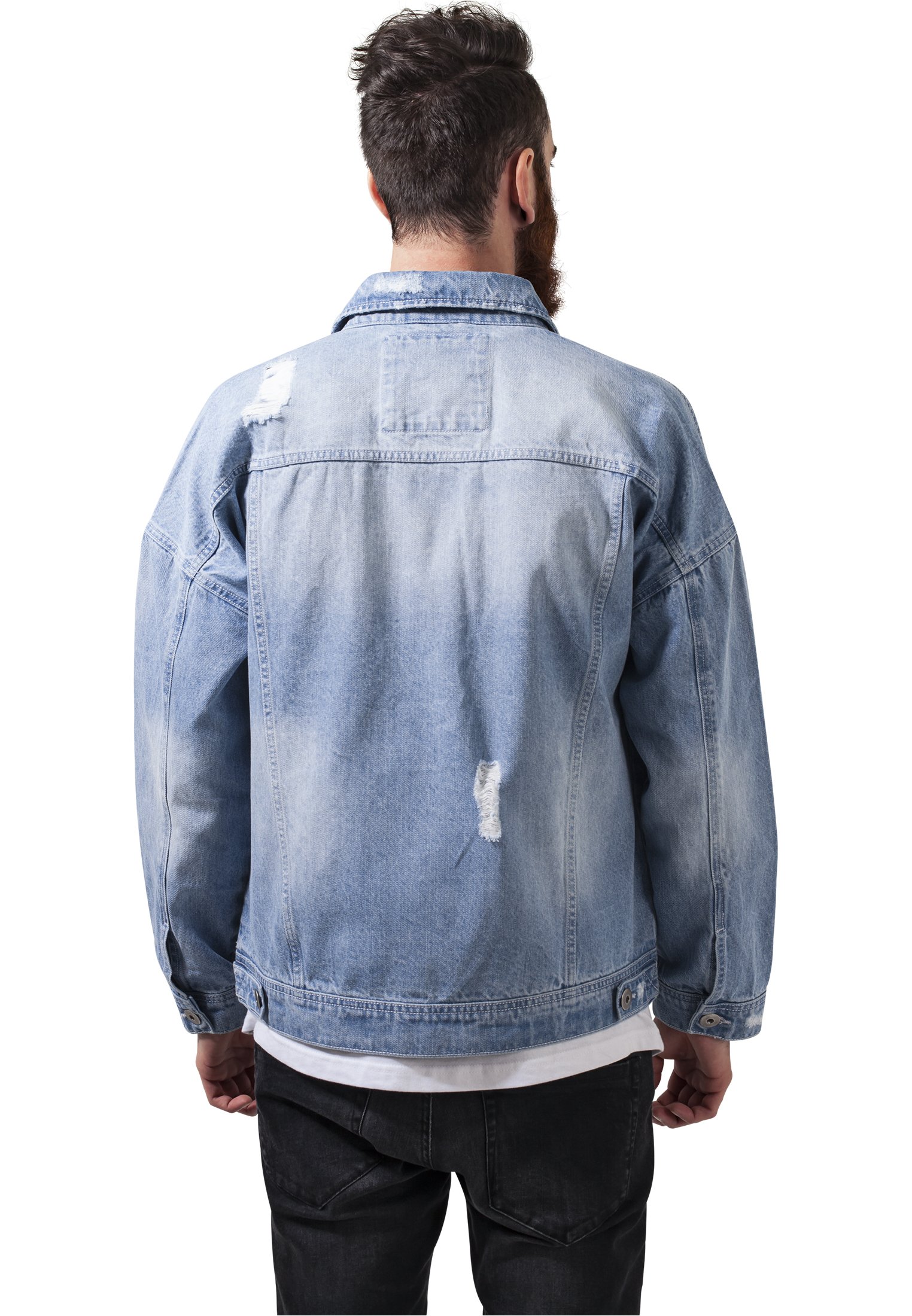 Urban Classics Herren Ripped Denim Jacket