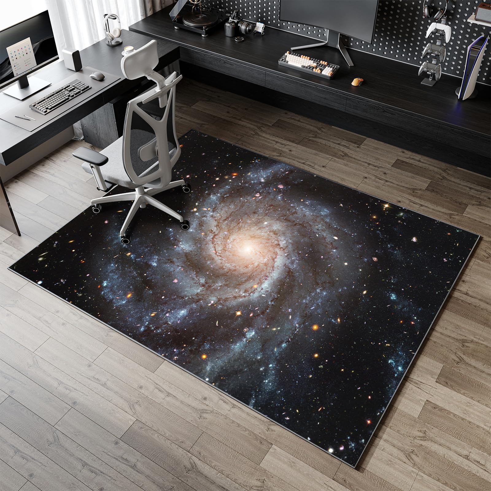 Schlagzeug Teppich 150x170cm,Schlagzeugteppich Rechteckig rutschfest,Schallschutz Teppich für e Drumset,Schlagzeug Elektronisch,Drum Kit,Klavier (Mehrfarbig 34)