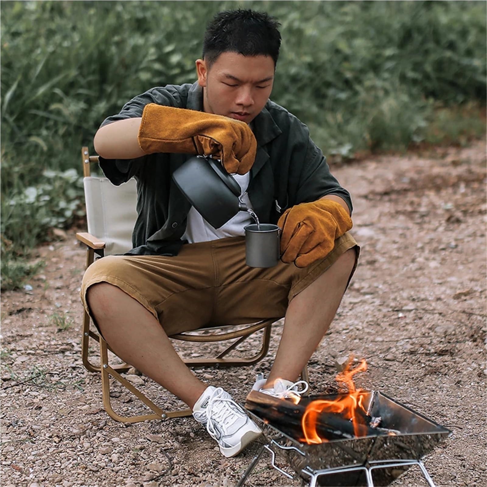 MRKU Backhandschuhe, Ofenhandschuhe, Grillhandschuhe, hitzebeständig, rutschfest, isoliert – Küchenzubehör