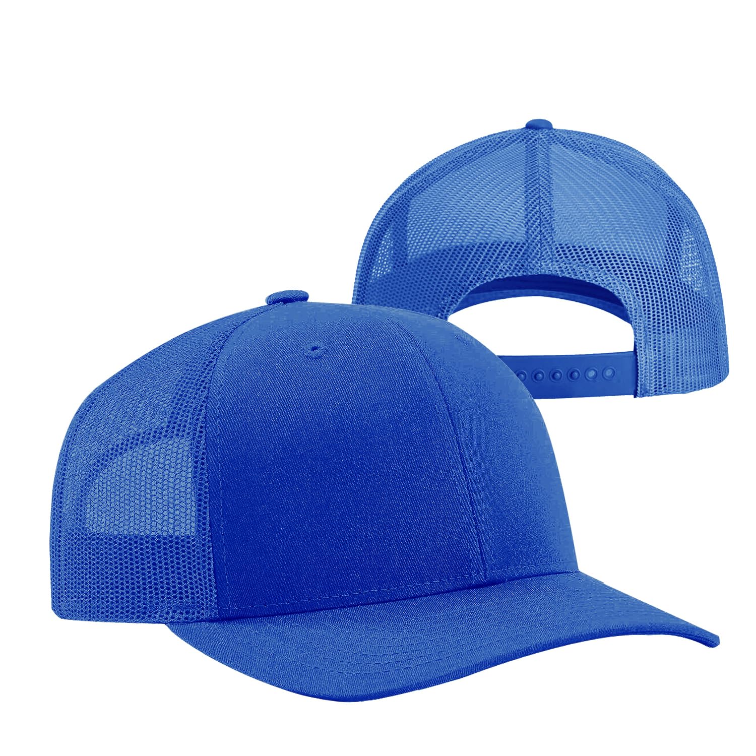 TZ Promise Men Women Plain Cotton Trucker Cap with Breathable Mesh Back, Snapback Baseball Hats