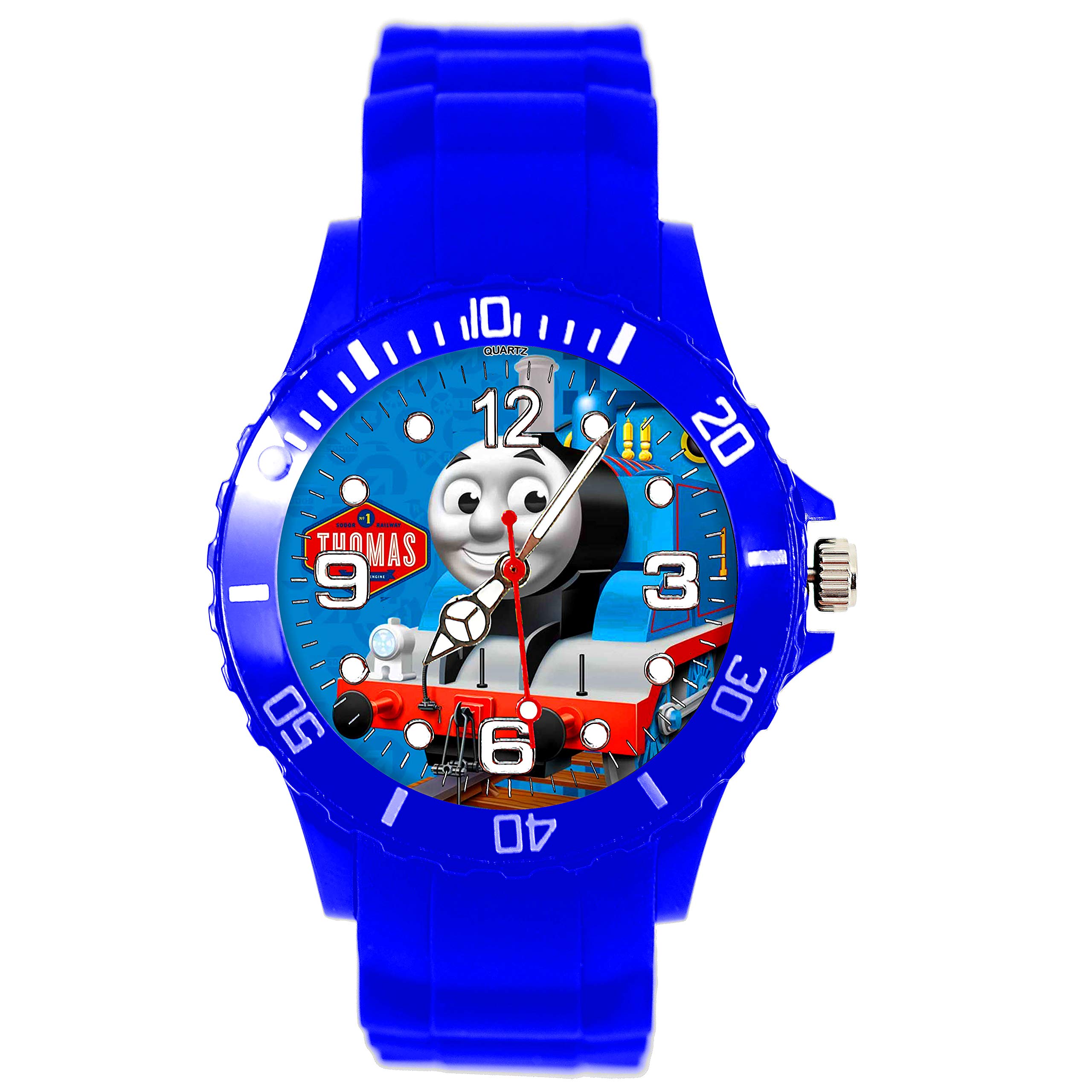 Montre train à quartz bleu en silicone de marque TAPORT - 4