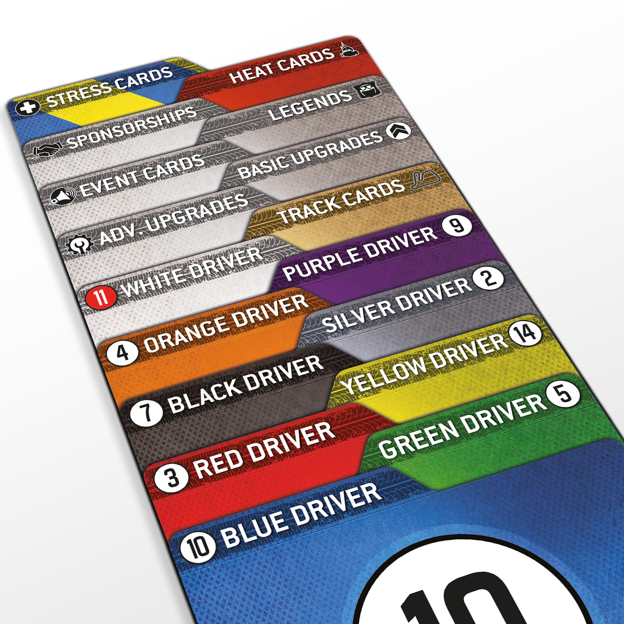 Heat: Pedal to the Metal Boardgame Dividers