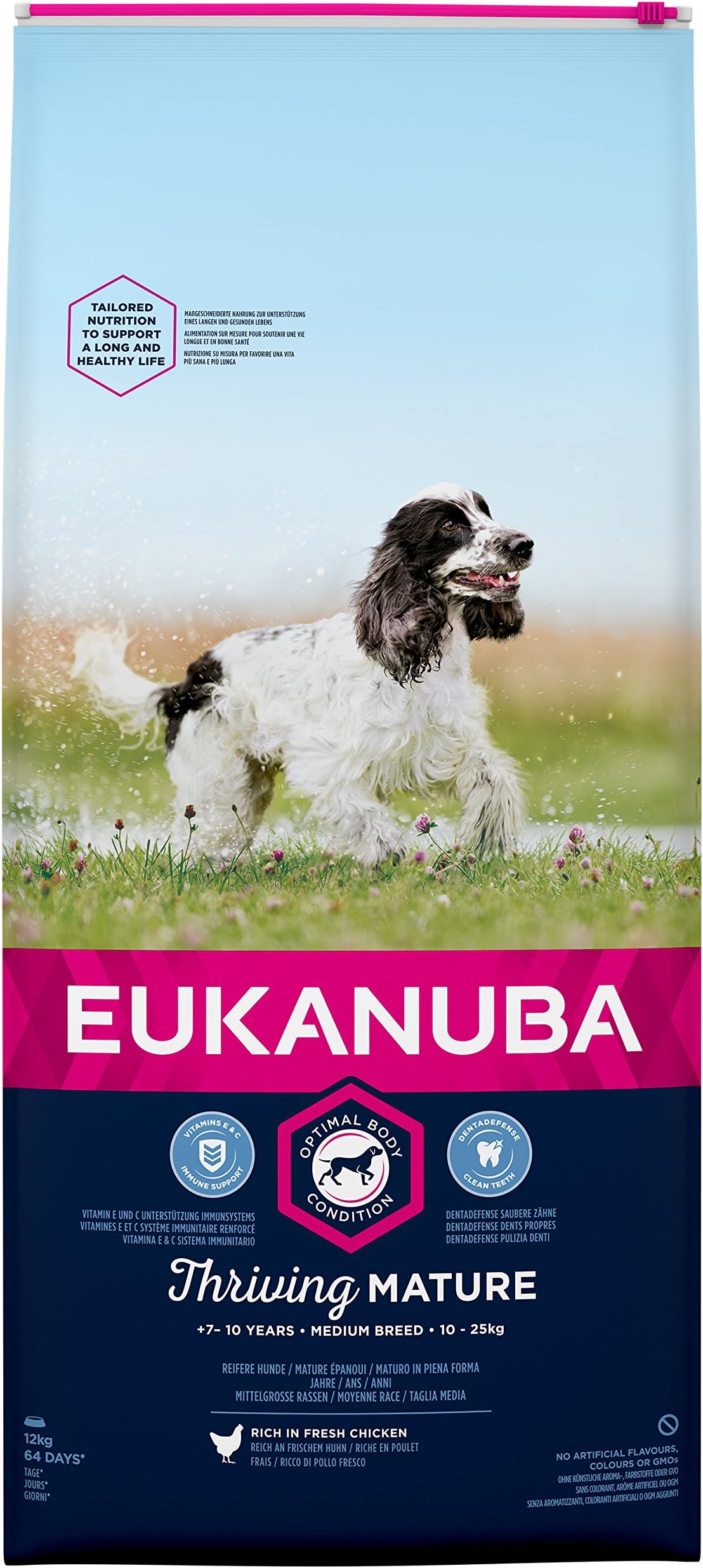 Eukanuba Complete Dry Dog Food for Senior Medium Breeds with Fresh