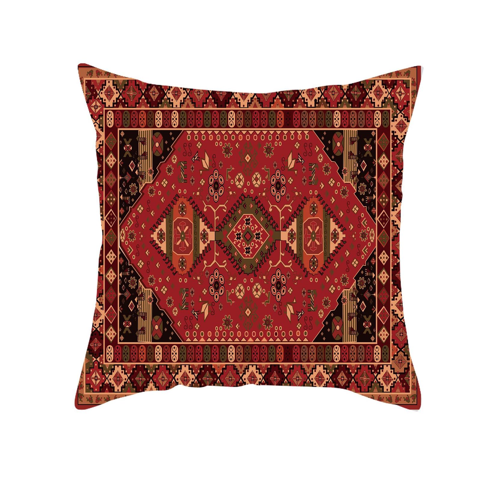 Msioytog Multipurpose Turkey Carpet Pillow Covers Throw Pillows Covers for Home Room Sofa Couch Decoration Throw Pillow Case