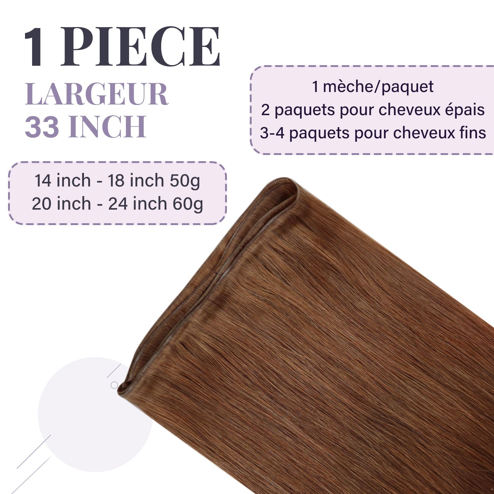 Fshine Dopinki do włosów z prawdziwych włosów, kolor 330 cm, kolor 330 cm, kolor 330