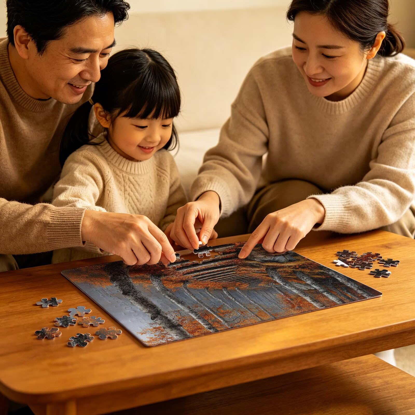 Puzzle 1500 Teile, Puzzle 1500 Teile Erwachsene Wald Kleiner Pfad Muster, Holzpuzzle DIY Set Erwachsene, Dickes Material & Perfekte Verzahnung, Reflexionsfreie Oberfläche, Puzzlespiele W3H-201
