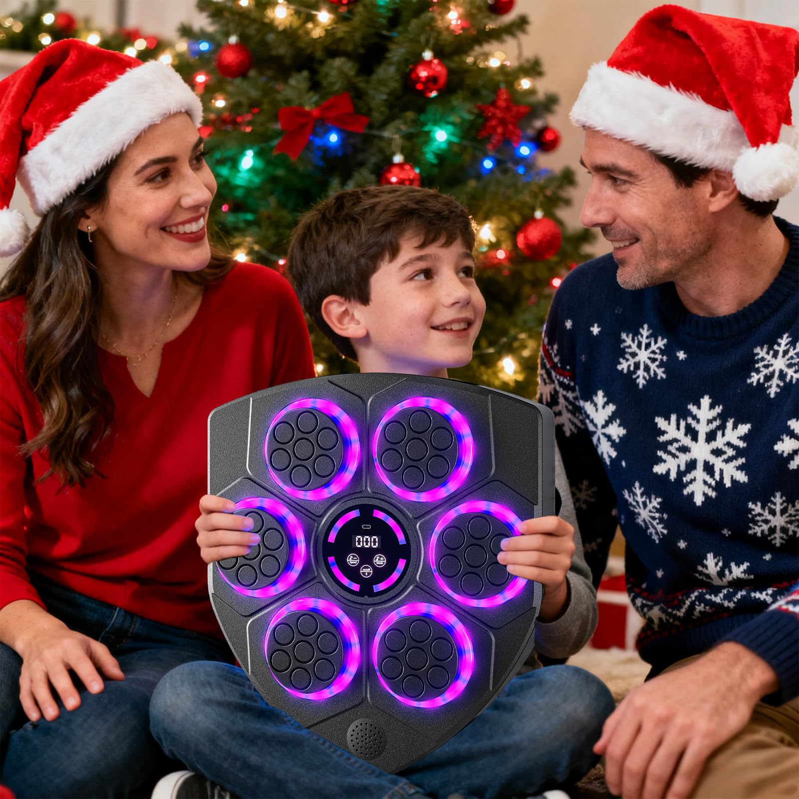 Punzonatrice musicale con guantoni da boxe Smart Bluetooth Trainer Attrezzatura da palestra Macchina da parete per bambini Adulti Bersaglio di boxe elettronico Fitness per casa ufficio palestra