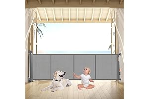 Premium 34" High X 140" Wide Retractable Baby Gate
