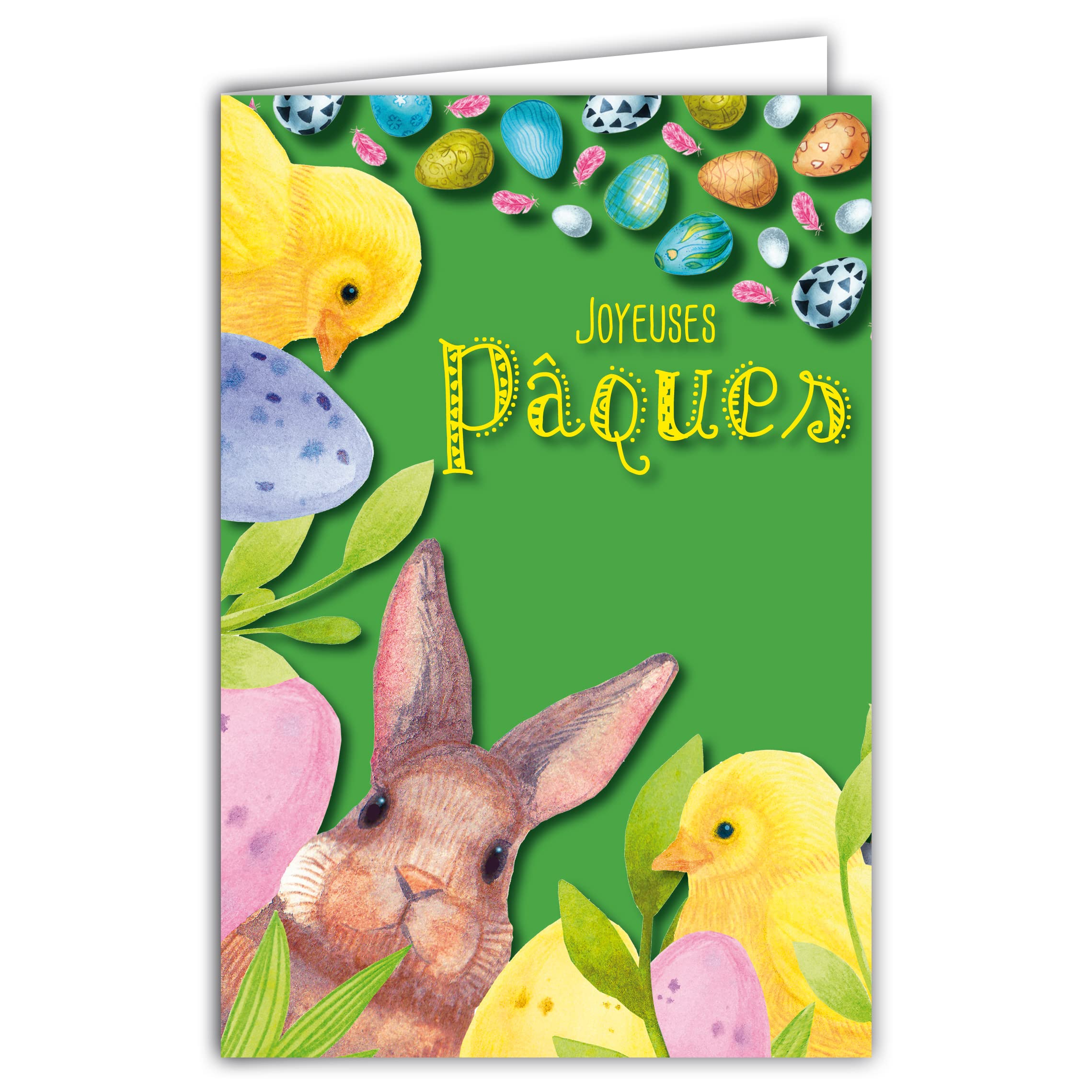 Pollito Pascua 62-1020 Tarjeta Feliz Pascua Fiesta Primavera Conejo Pollitos  Huevos Pascua Pintar, image size:2279x2279