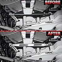 Vista 5 de Amazicha Cambio de cambios cromado compatible con Harley Softail Dyna Street Glide Touring Road King 1980-2023