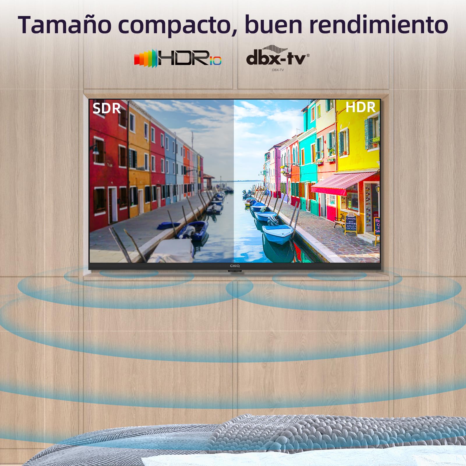 CHiQ L32G7L, Smart TV 32" (80cm), TV con Android 11, Frameless TV, Netflix, Prime Video, Youtube, HDR10, 2.4/5G Wi-Fi, Bluetooth5.0, Chromecast, Google Assistant, DVB-T/T2/S2
