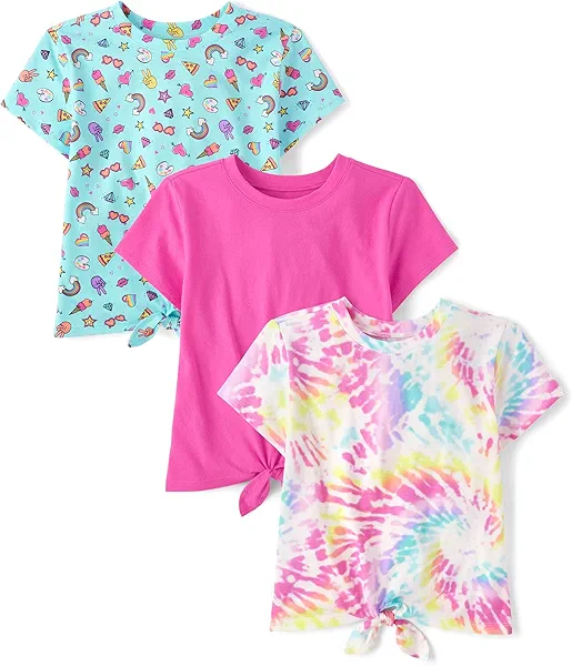 Short Sleeve Tie Front Top