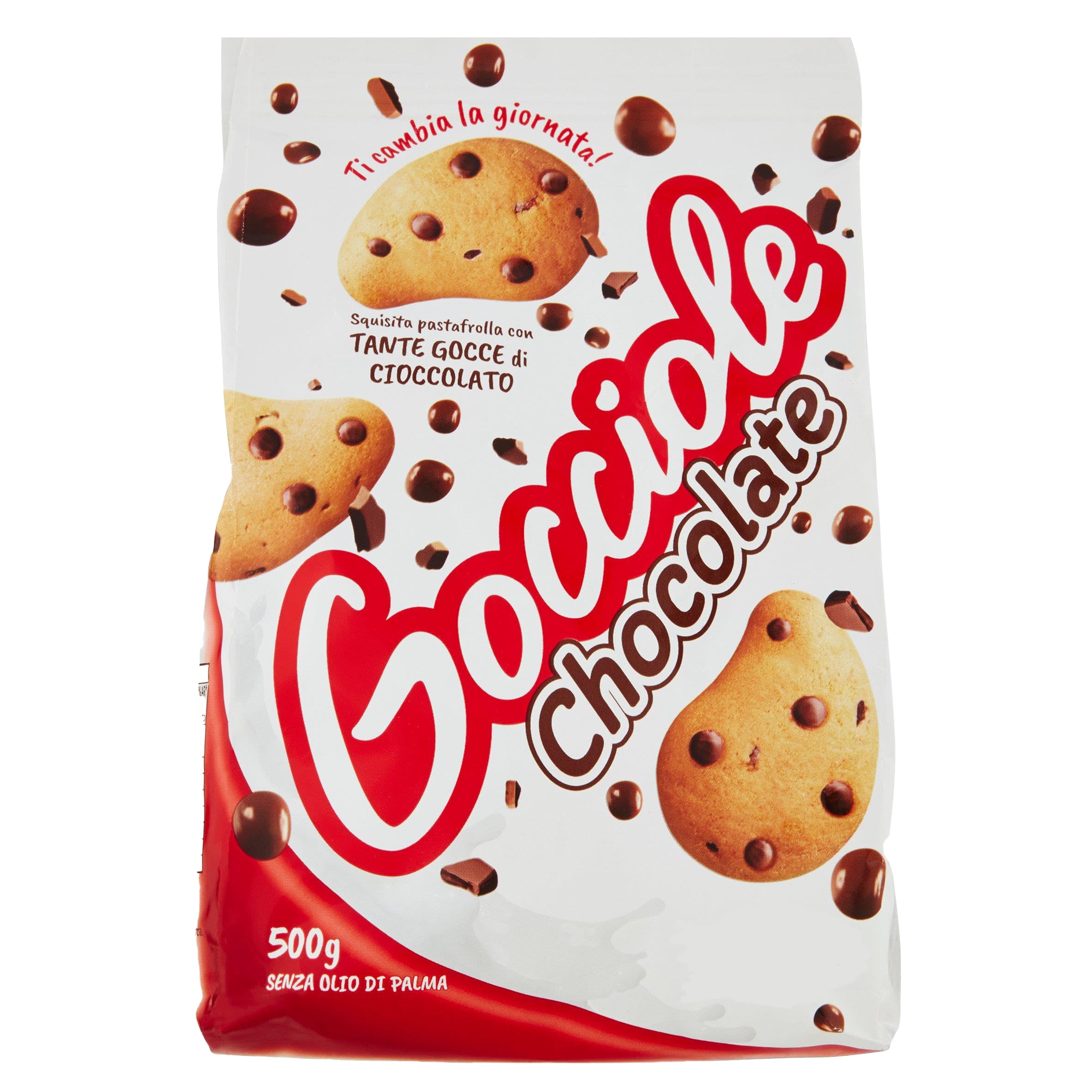 Gocciole Classiche Chocolate Biscotti con Gocce di Cioccolato 500g [BOX da 8 Confezioni]