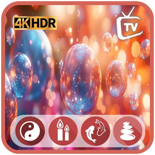 Visualizador de sinfonía de burbujas: colores estimulantes con reloj y pronóstico del tiempo