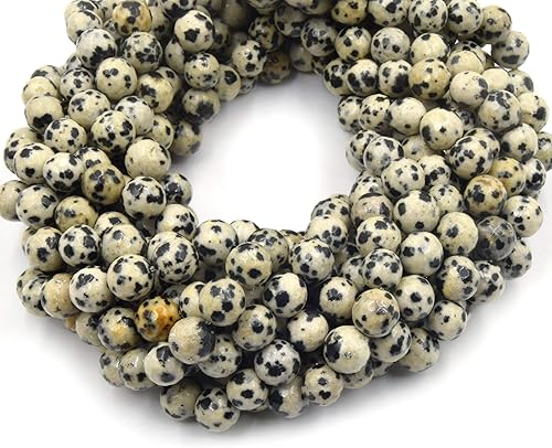 Cuentas de jaspe dálmata | Cuentas de piedras preciosas naturales redondas facetadas - 0.157 in, 0.236 in, 0.315 in, 0.394 in, 0.472 in, 0.551 in - disponible en Yaxa Guatemala