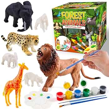 ダックと小人のアート作品2点セット Amazon.co.jp: FUNZBO サファリアニマルペイントセット 子供用