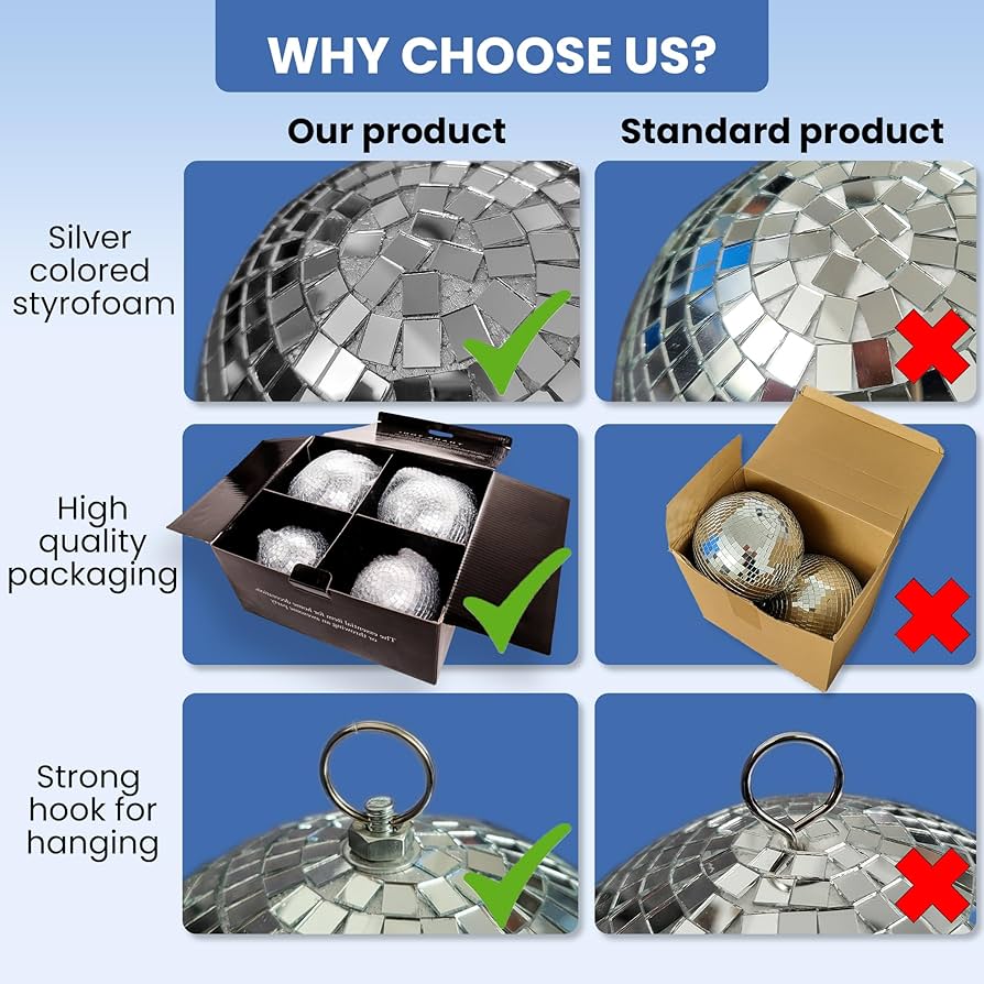 Amazon.co.jp: SPARKLINGBALLS - 大きなシルバーディスコボール4