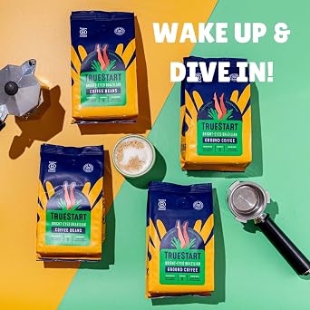 TrueStart Ground Coffee, Bright-Eyed Brazilian, 200g, 1 Pack