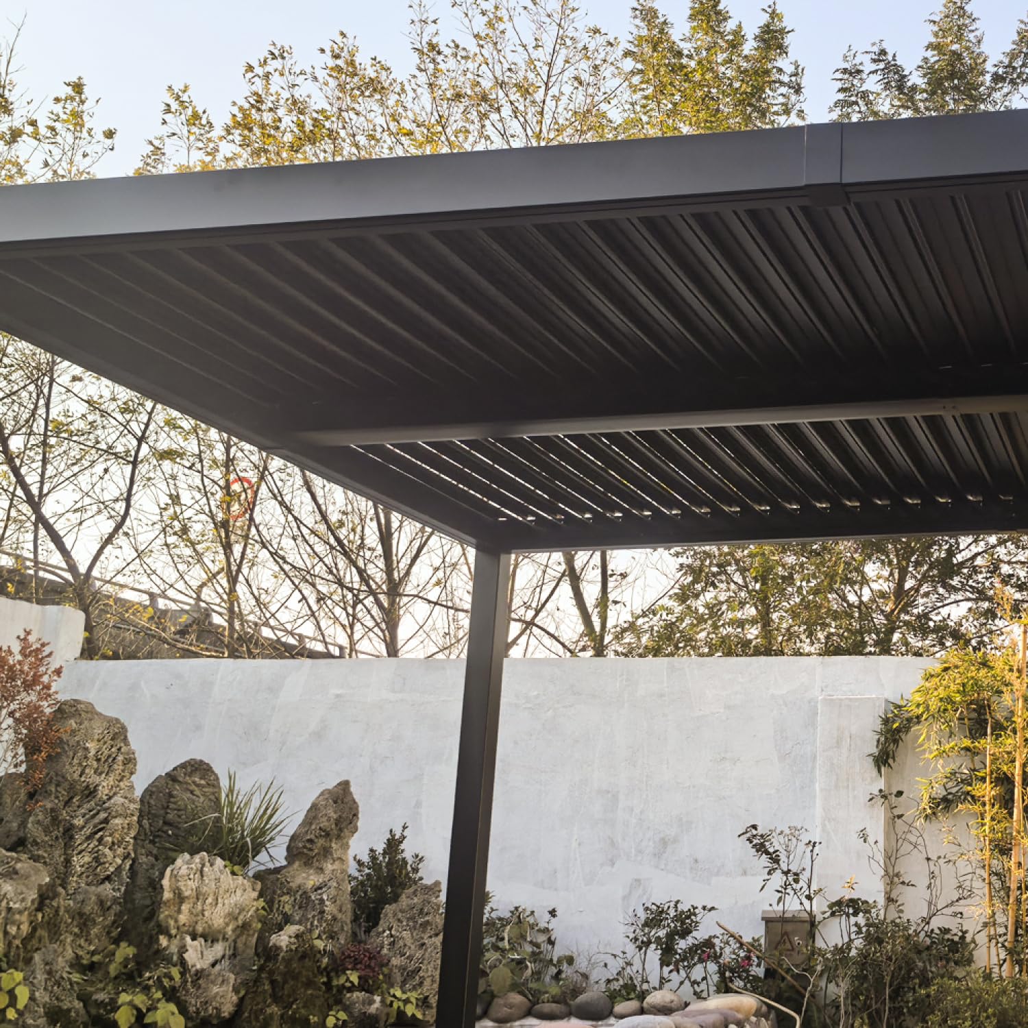 CONCEPT USINE Pergola Bioclimatique Naxos Aluminium Anthracite 4x3m