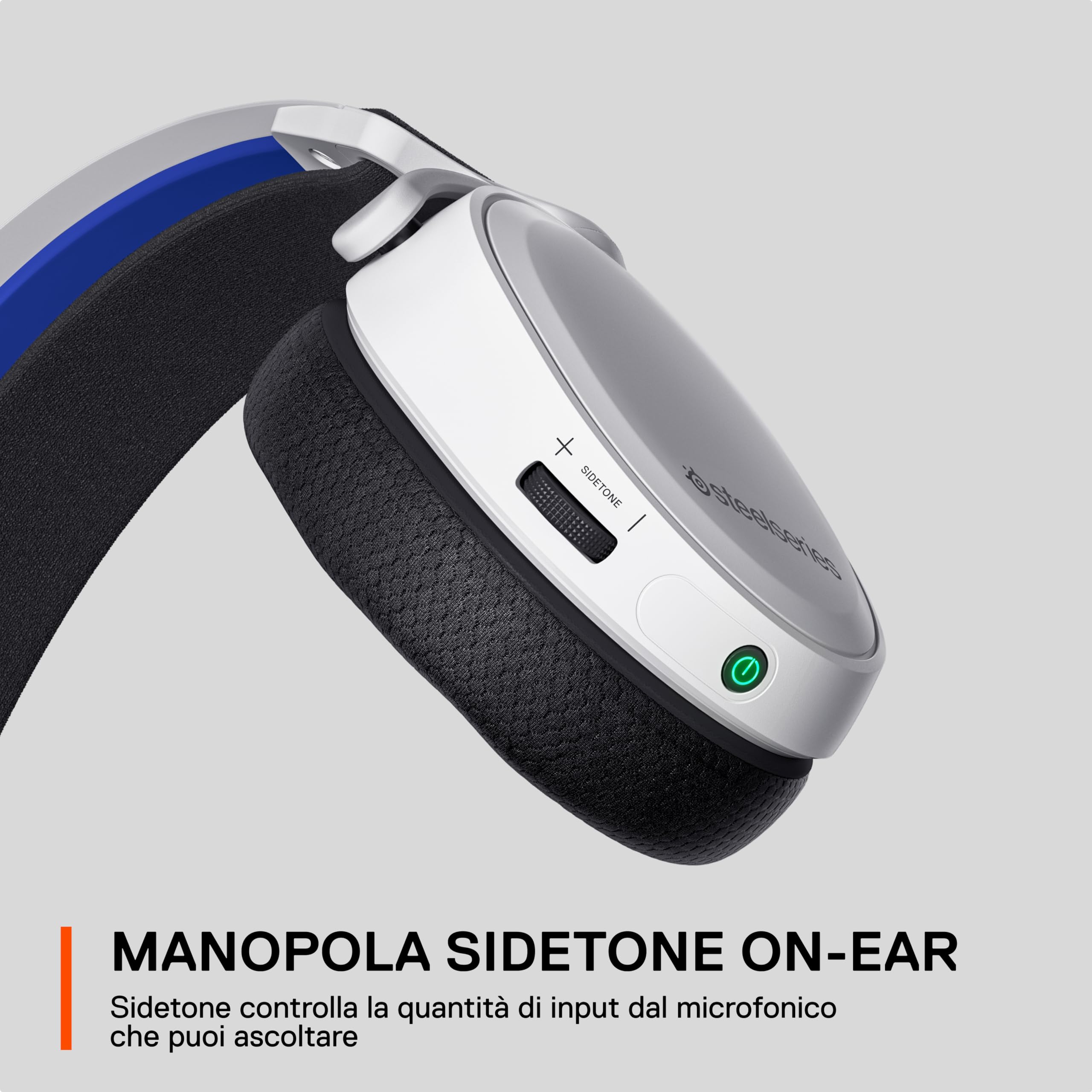 SteelSeries Arctis 7P+ - Wireless Cuffie da gaming - 2.4 GHz senza perdite - 30 ore di durata della batteria - Per PS5, PS4, PC, Mac, Android e Switch - Bianco