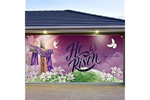 He Is Risen Easter Garage Door Banner Decoration
